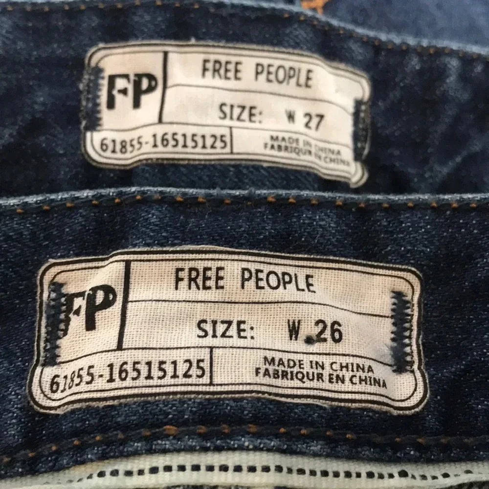 Free People Logan Denim Cut Off Rinse Wash Shorts
